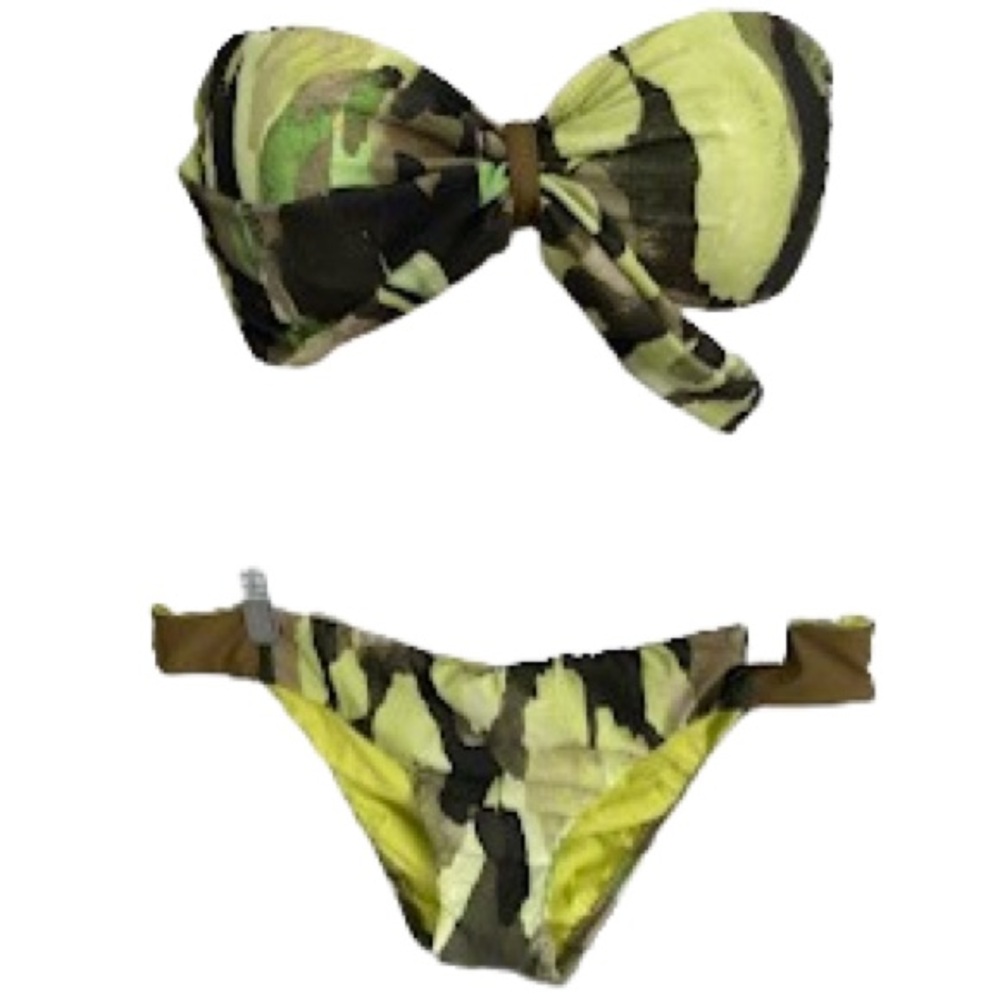 🏖 Designer Camo Bandeau Bikini Luxe by Lisa … - Picture 12 of 16